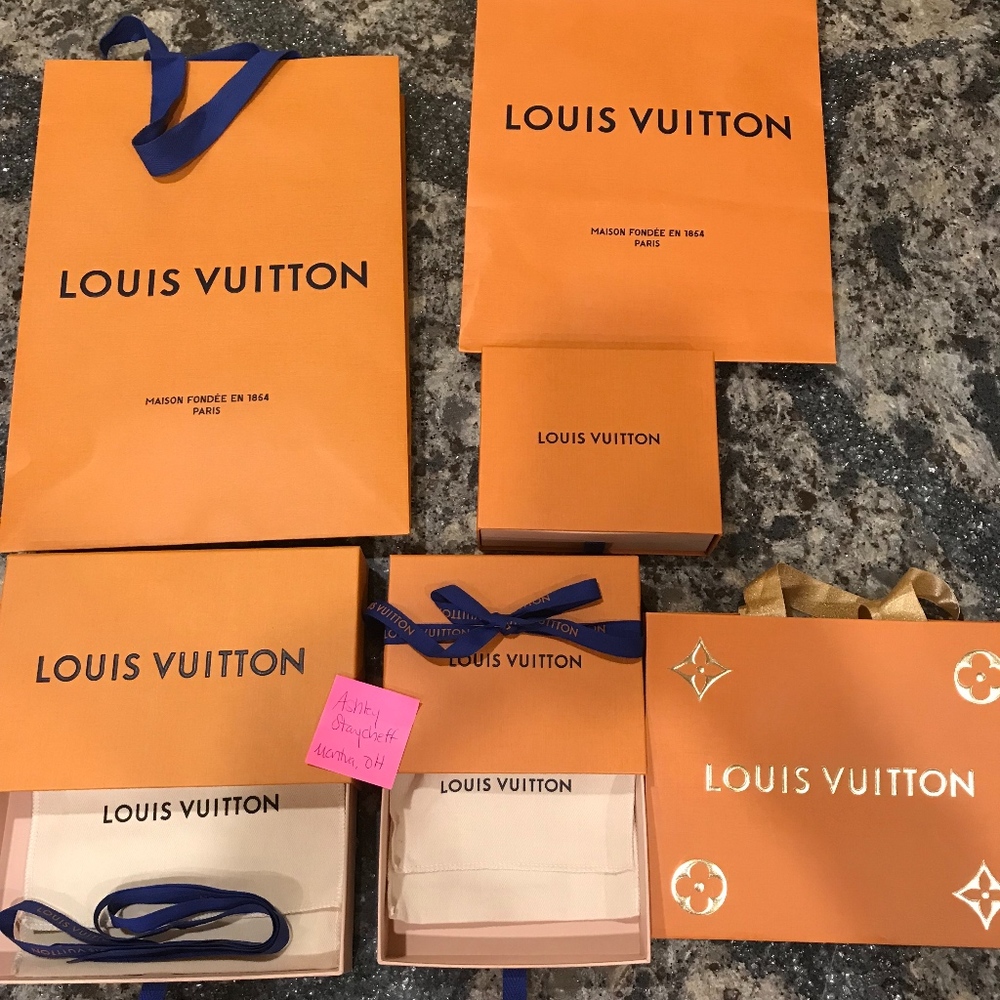 Louis Vuitton shopping bags & boxes